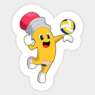 Pencil Volleyball player Volleyball Sticker